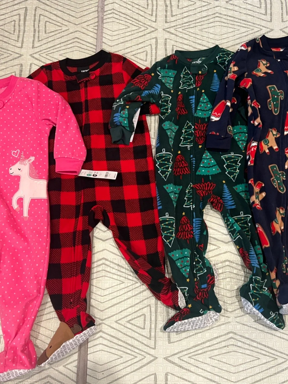 4 Carter's Footed One-Piece  3 with tags  and one with not tag